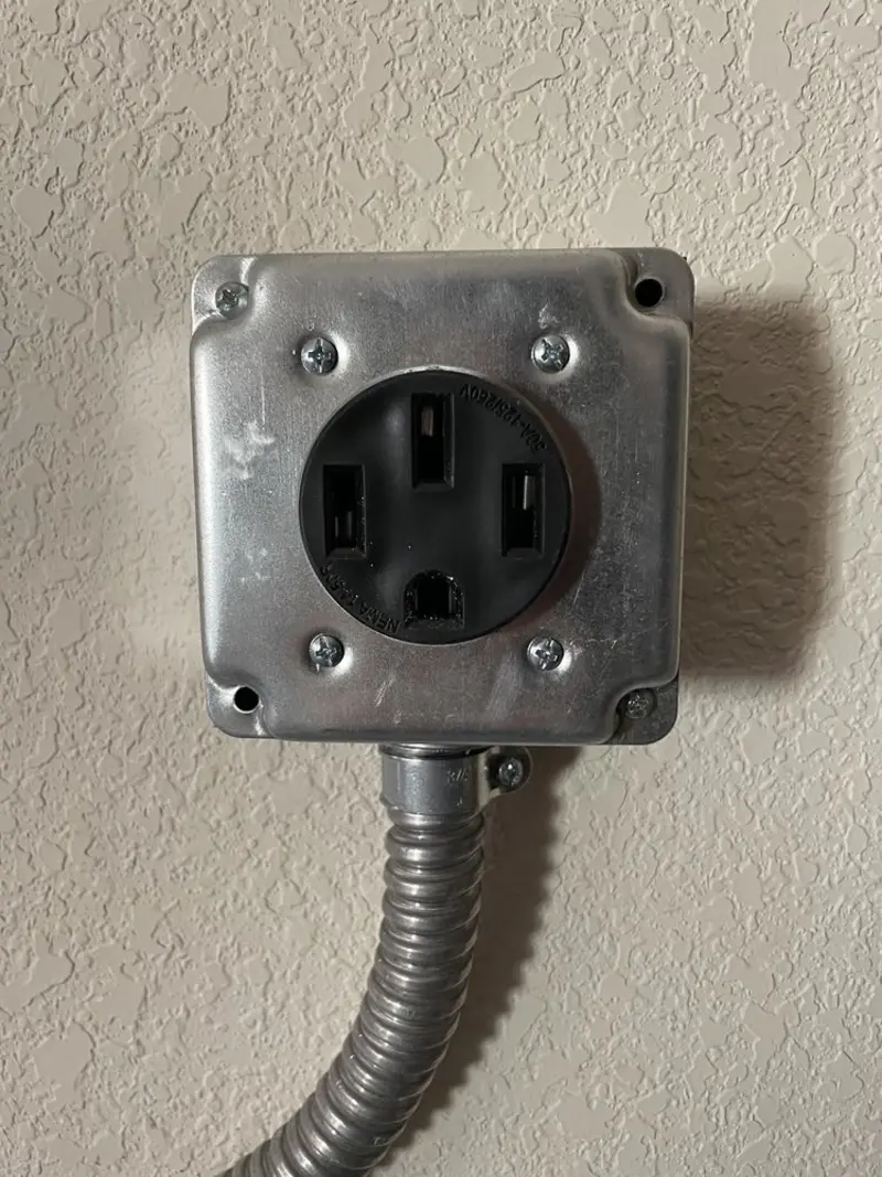 NEMA 14-50 outlet installed for Electrical Panel Upgrade in Selma